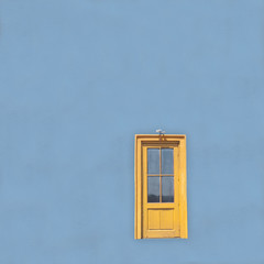 Single Bright Yellow Door