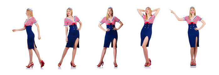 Woman in sailor costume  - marine concept