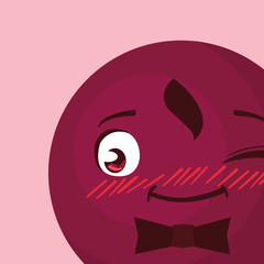 happy gentleman emoticon with bowtie