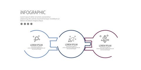 circle outline Business infographics template vector