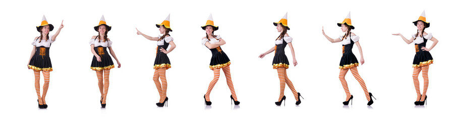 German girl in traditional festival clothing