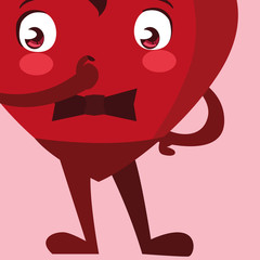 heart with bowtie emoticon character