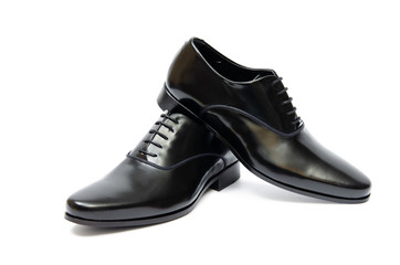 Black shoes isolated on white background