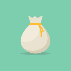 Money bag flat design vector illustration
