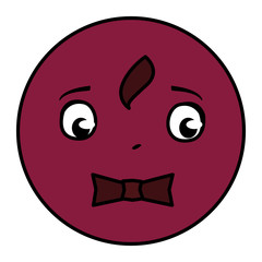 happy gentleman emoticon with bowtie