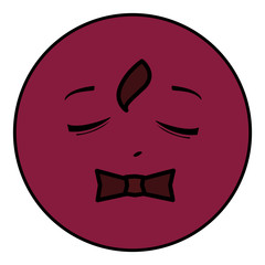 Obraz premium happy gentleman emoticon with bowtie