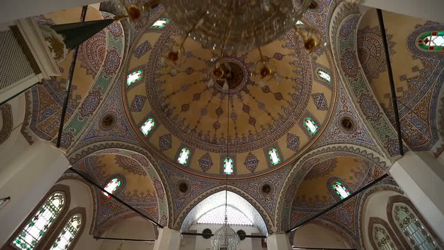 Istanbul Ottoman Molla Celebi Mosque Interior Dome 2