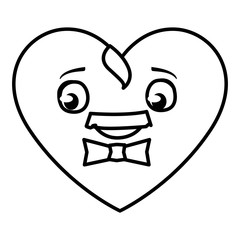 heart with bowtie emoticon character
