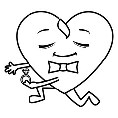 heart with bowtie emoticon character