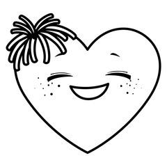 heart face emoticon character