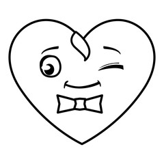 heart with bowtie emoticon character