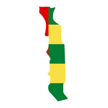 recommend clip art: map of Togo - flag