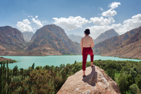 Overlooking Iskanderkul in the Fann Mountains, taken in Tajikistan in August 2018 taken in hdr