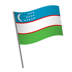 Uzbekistan flag icon.