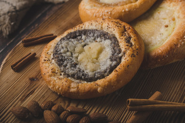 Old Bohemian cakes with poppy seeds and cinnamon