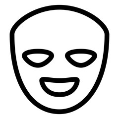 theatrical happy masks isolated icon