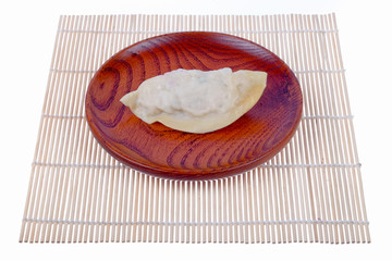 Dim Sum Chinese Dumplings isolated on white background, with clipping path .