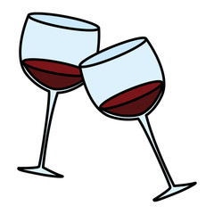 wine cups toast icon