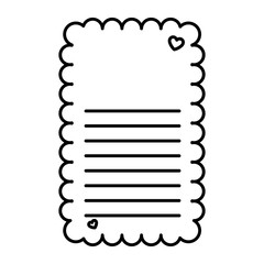 cute Love Letter with hearts