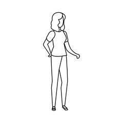 beautiful and young woman character