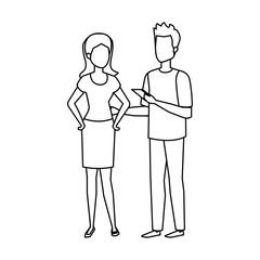 couple avatar characters icons