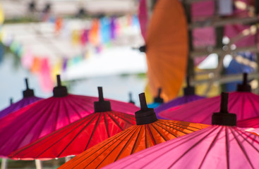 Umbrellas  / Paper umbrellas colorful : Colorful umbrellas background