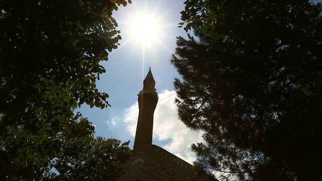 Bursa Ottoman Murat Hudavendigar Mosque Minaret Timelapse