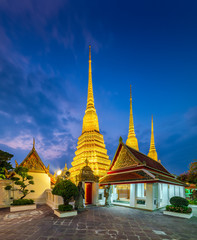 Fototapeta na wymiar Ancient pagodas in Thailand Buddhist temple,Thailand travel destination, Bangkok, Thailand