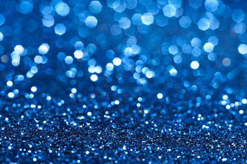 blue and white glitter abstract bokeh background Christmas	