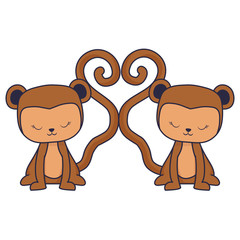 cute and little monkeys characters