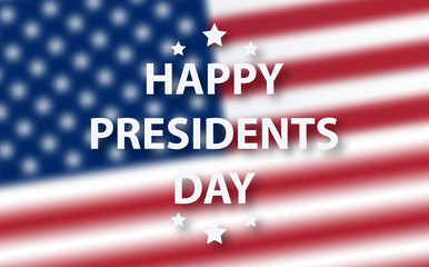 Happy Presidents Day background template. United States Happy president's day - poster with flag of the USA. 
