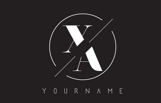 XA Letter Logo with Cutted and Intersected Design