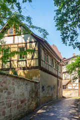 Fototapeta premium Malerische Mönchsgasse in Schmalkalden, Thüringen