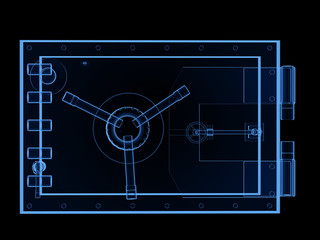 Bank safe or vault x-ray