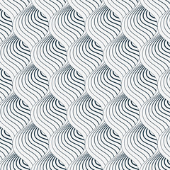 geometric vector pattern repeating abstract spiral, wavy, curve thin line or finger print. pattern is on swatches panel