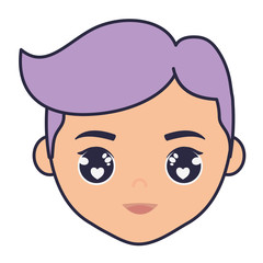 teenager boy young head character