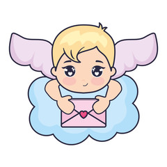 little cupid baby in cloud