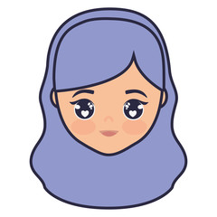 cute and little girl head