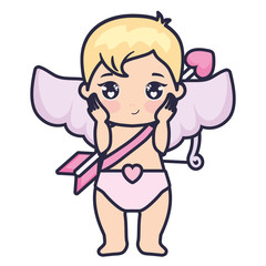 little cupid baby with arrow and bow
