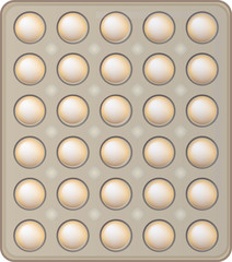 Top View of egg and paper tray