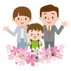 小学生　桜　入学