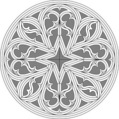 Geometric Tracery Panel 124