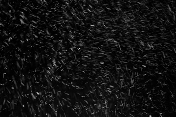 Night snow falling isolated