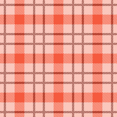 Living Coral Tartan Seamless Pattern Background