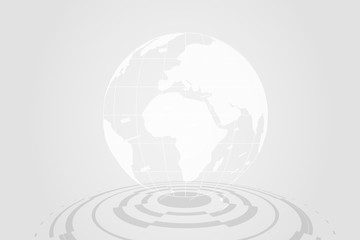 Global network connection with business concept and world map line, vector illustrator