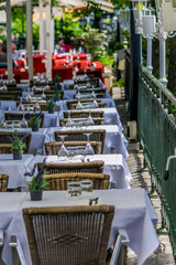 Terrasse de restaurant.