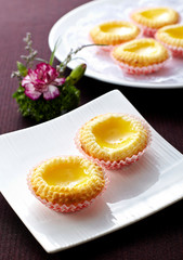 Delicious dessert, Portuguese egg tart