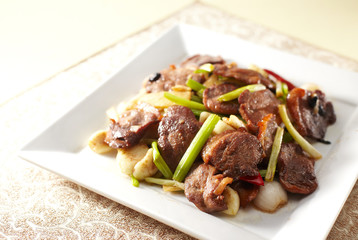 Delicious Chinese cuisine, fried beef