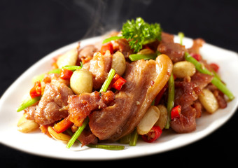 Delicious Chinese cuisine, fried pork