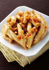Delicious Chinese cuisine, chili chicken feet